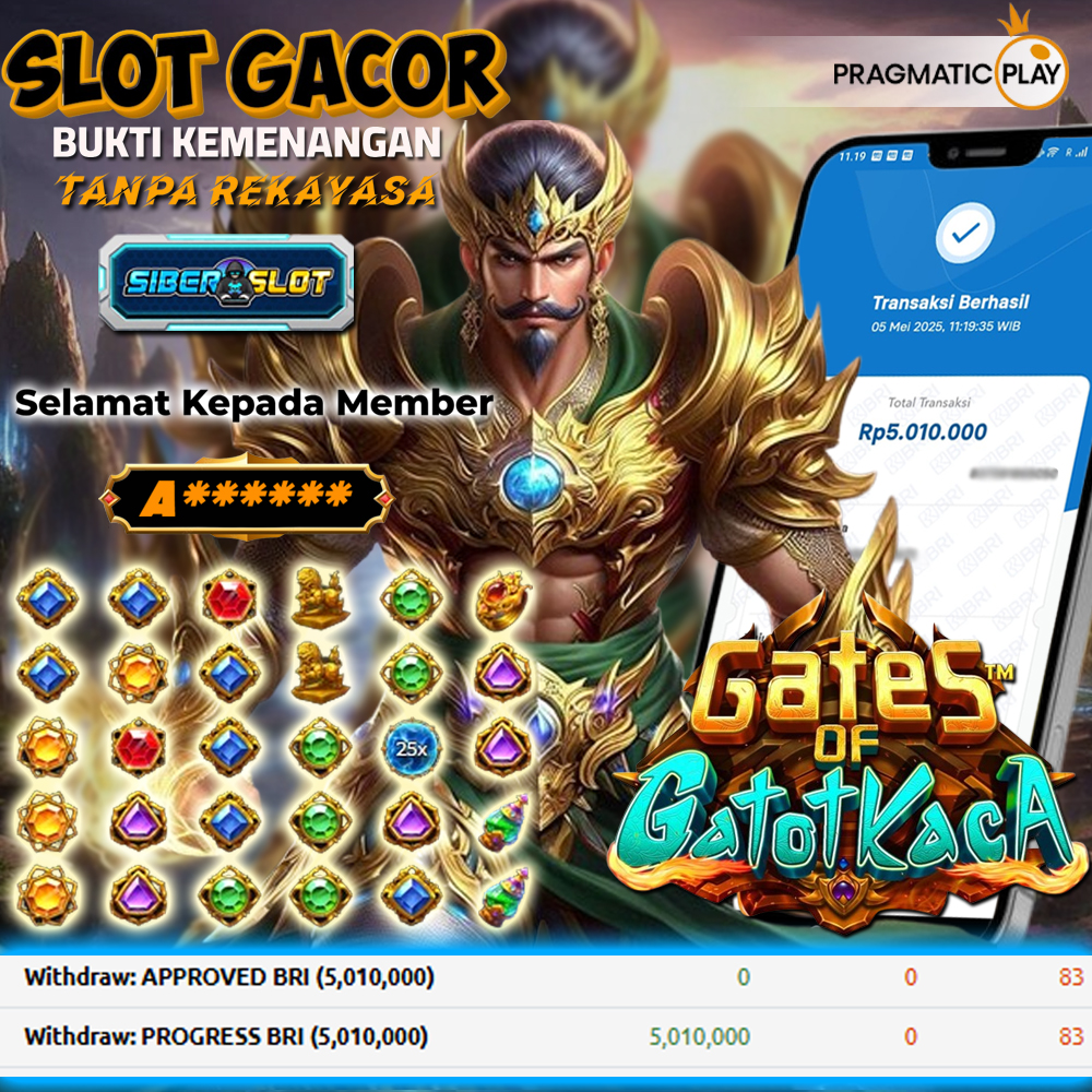 JACKPOT MAIN SLOT GATES OF GATOTKACA l 05 MEI 2025